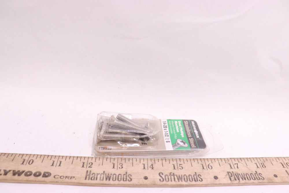 (6-Pk) Weather Maxx Oval Phillips Machine 1/4-20" x 1 1/2" 126933 