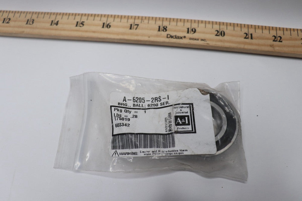 A&I Products Ball Bearing Flat Edge 6200 Series 4" x 6" x 1" A-6205-2RS-I