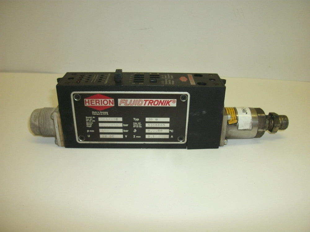 HERION FLUIDTRONIK 0864700 TYPE 30D TRANSMITTER CONTROL 0-400 BAR 24 DC