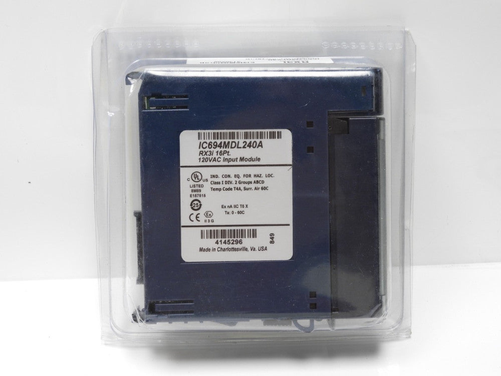 GE Fanuc IC694MDL240A Input Module 120VAC 50/60HZ 16PT Grouped