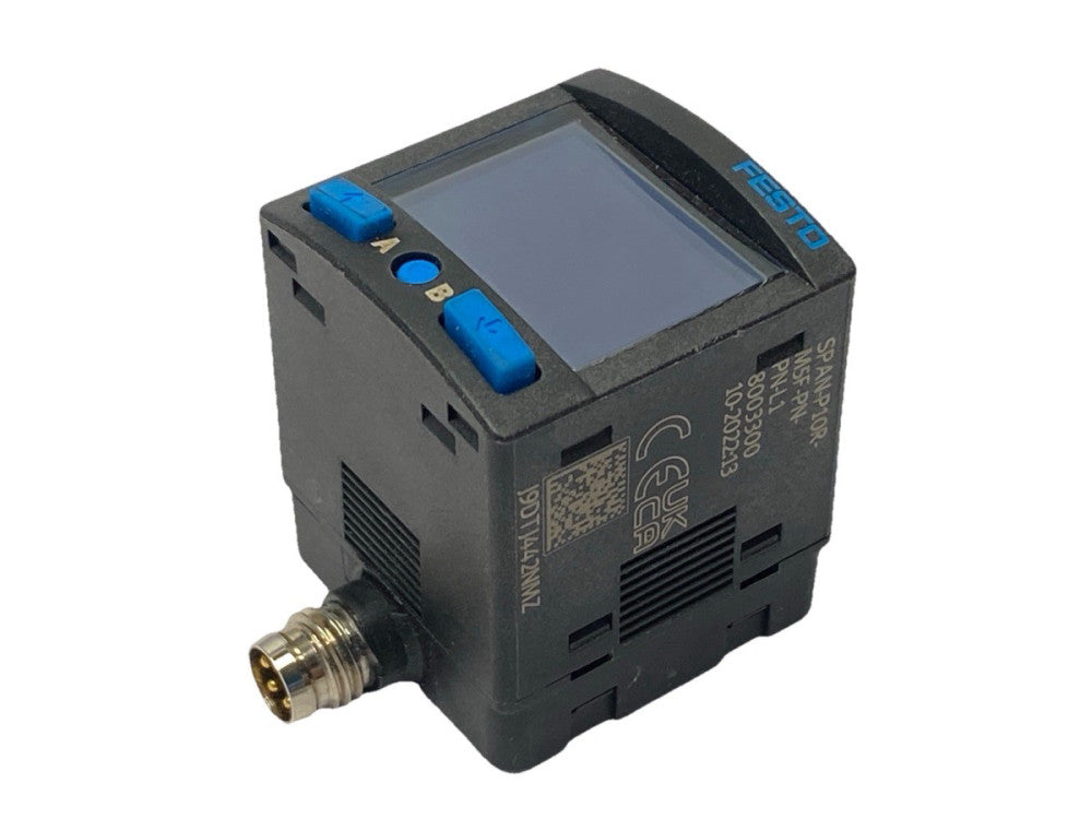 Festo SPAN-P10R-M5F-PN-PN-L1 Pressure Sensor Female M5 4-Pin 8035550