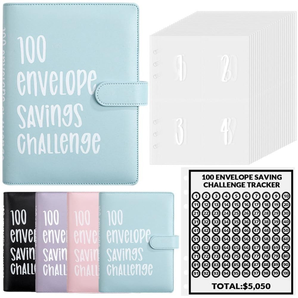 100 Envelope Challenge Binder Money Saving Binder, Easy and Fun Way to Save $...