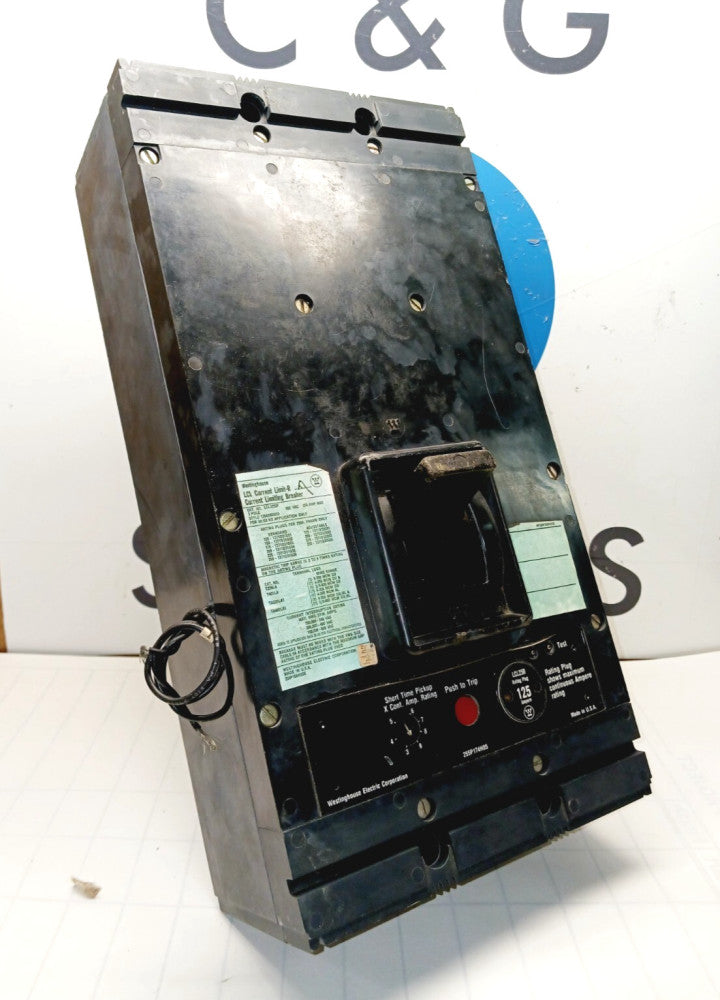 Westinghouse 250 Amp Circuit Breaker 3 Pole 600 VAC With 125 Amp Plug  LCL3250F