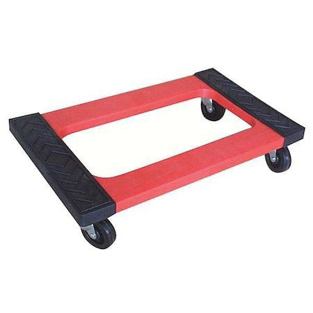 Zoro Select 35Ym02 Dolly,Raised Ends,30 Inl X 18 Inw,Red