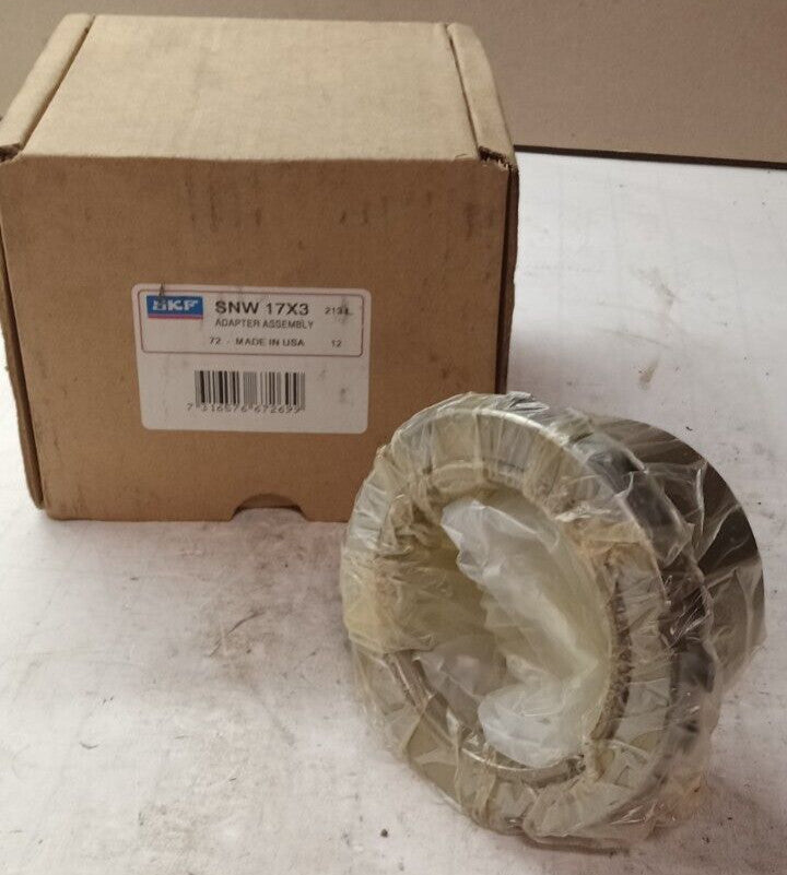NEW SKF ADAPTER ASSEMBLY 3" BORE 3.340-12 THREAD 1:12 TAPER SNW 17X3