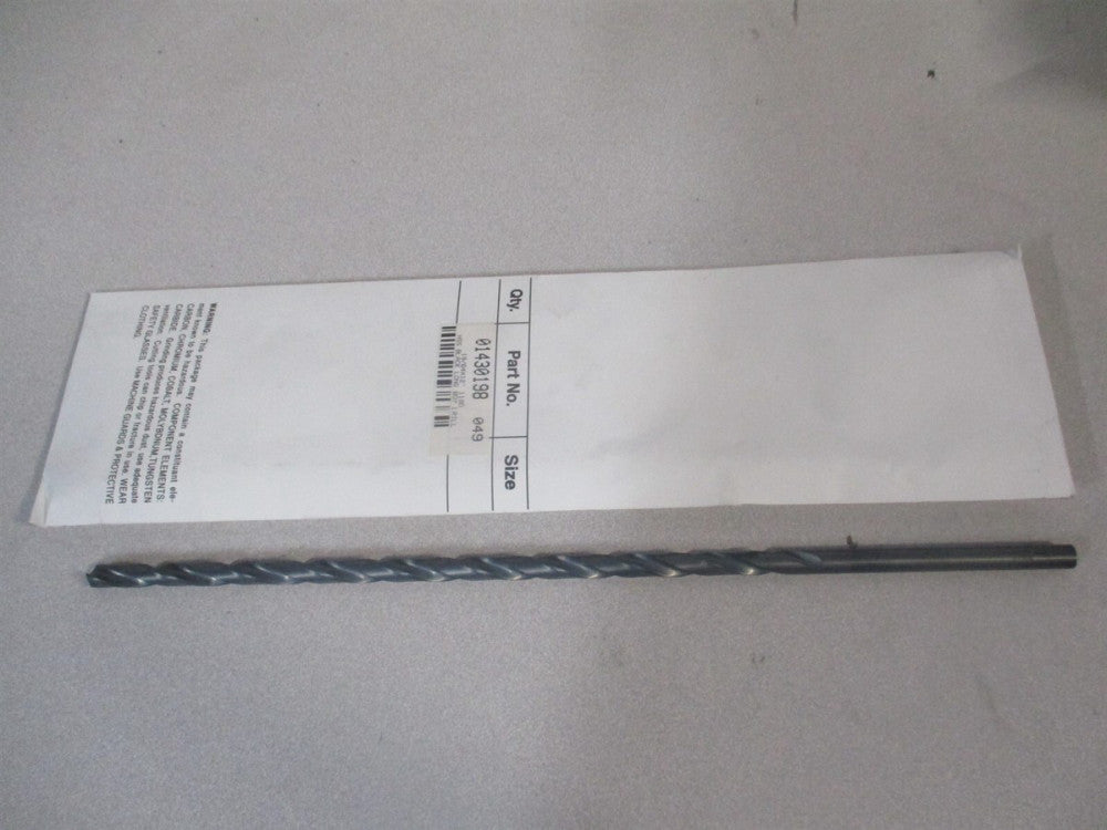 (01430198) 19/64″ x 9" OAL 118° 2-Flute High Speed Steel Extra Length Drill Bit 