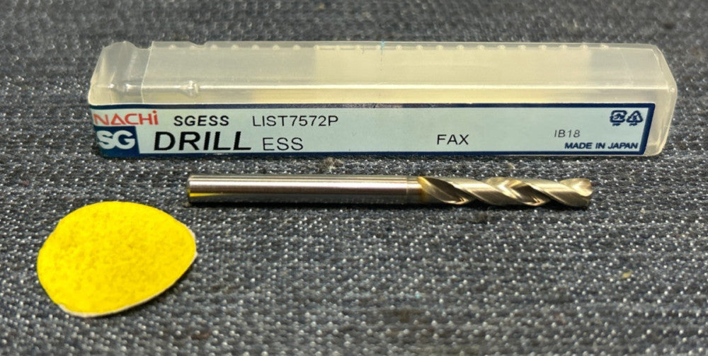 NACHI  2 FLUTE ESS DRILL BIT L7572P SGESS  DIAMETER 3.84