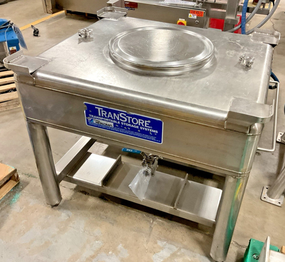 Custom Metalcraft Transtore 513804 Stainless Transportable Storage Bin 140 Gal