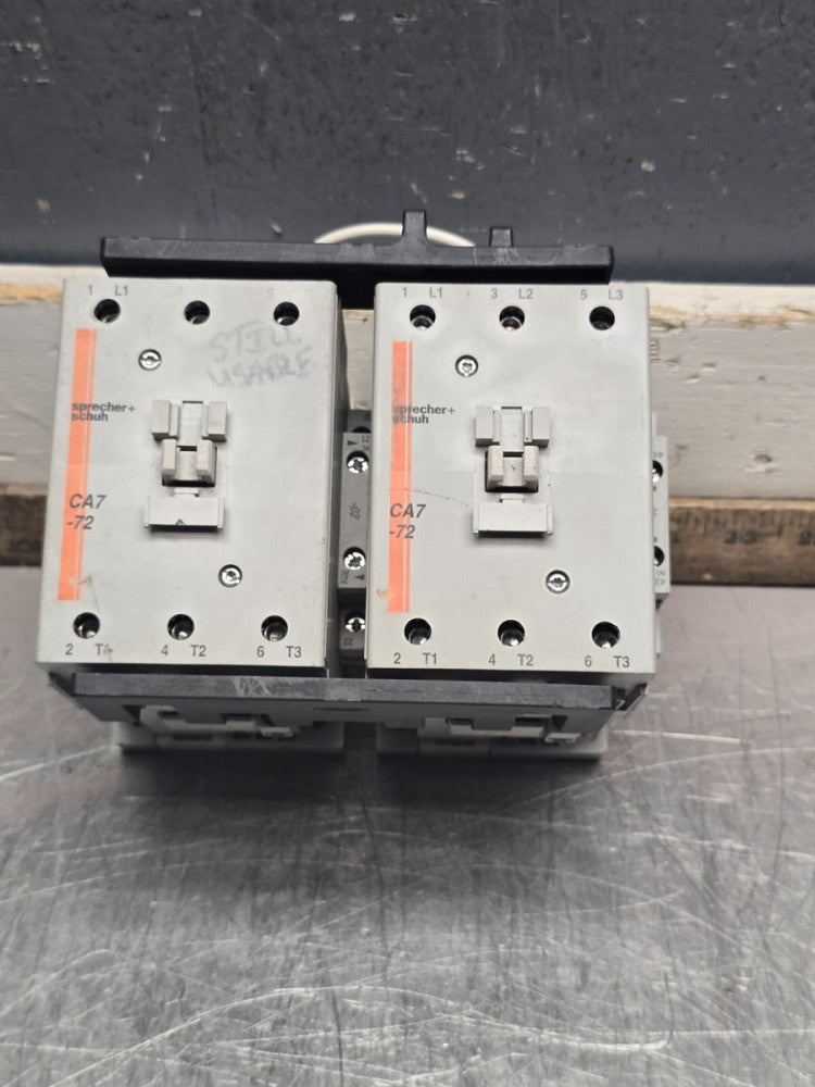 SPRECHER SCHUH, CA7-72-00, 110/120V COIL, 100A, REVERSING CONTACTOR, MAKE OFFER!