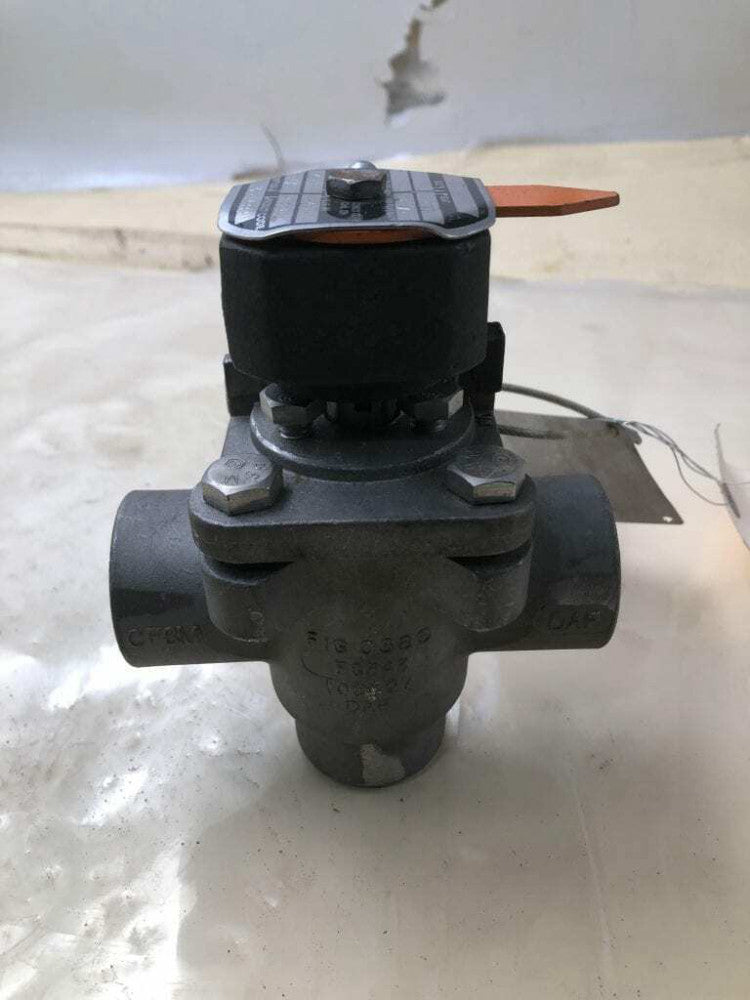 Tufline 0336A 316 Stainless Steel Manual 1" 3 Way Plug Valve 400PSI @ 400°F