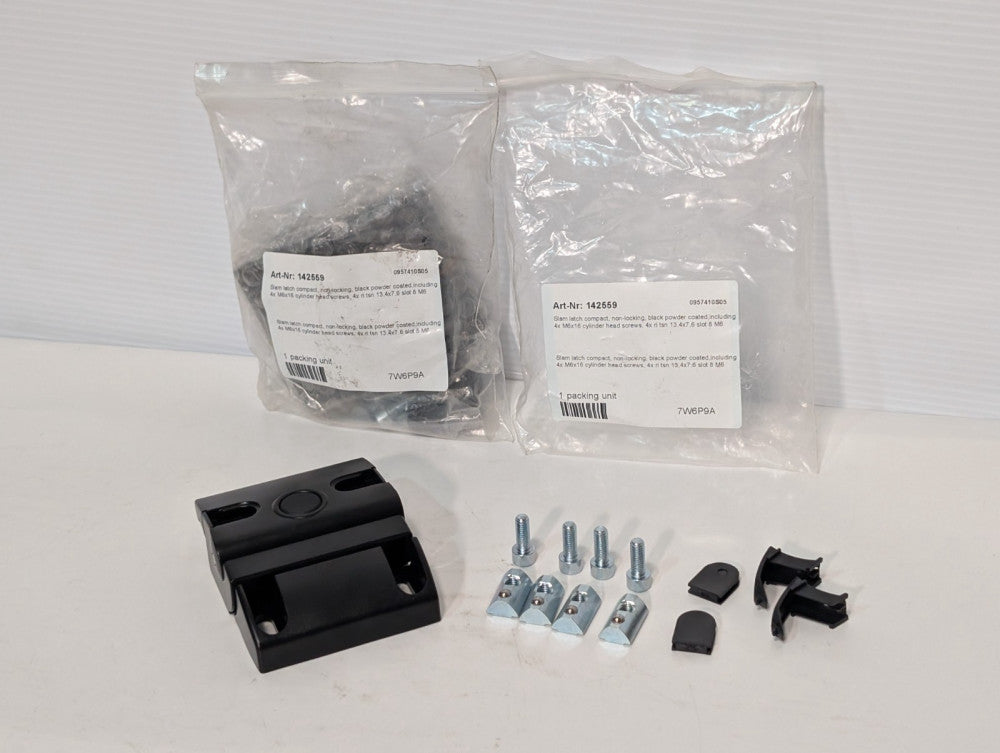Lot of 2 FATH P/N #142559 Slam Latch Compact Kits, black, die-cast aluminum NIB