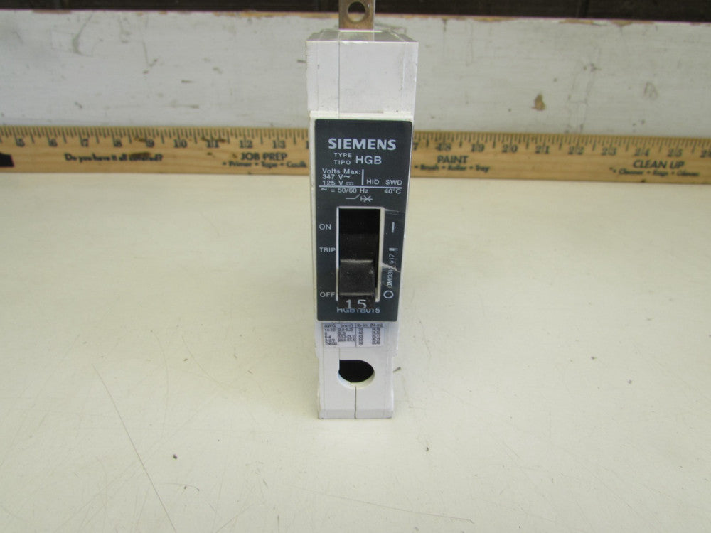 SIEMENS HGB1B015 CIRCUIT BREAKER  , 1P-15 AMP / 347V  GOOD TAKEOUT! MAKE OFFER!