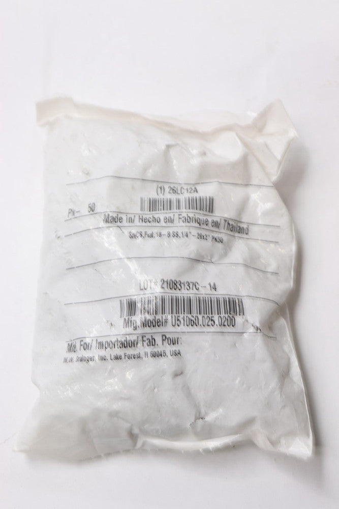 (50-Pk) Fabory Flat Socket Head Cap Screw #1-72 x 1/4" U07566.007.0025