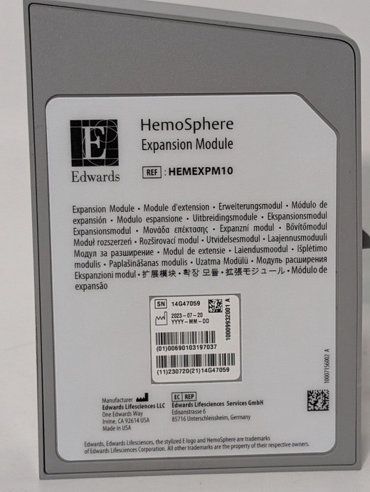 Edwards Lifesciences HEMEXP10 HemoSphere Expansion Module as pictured