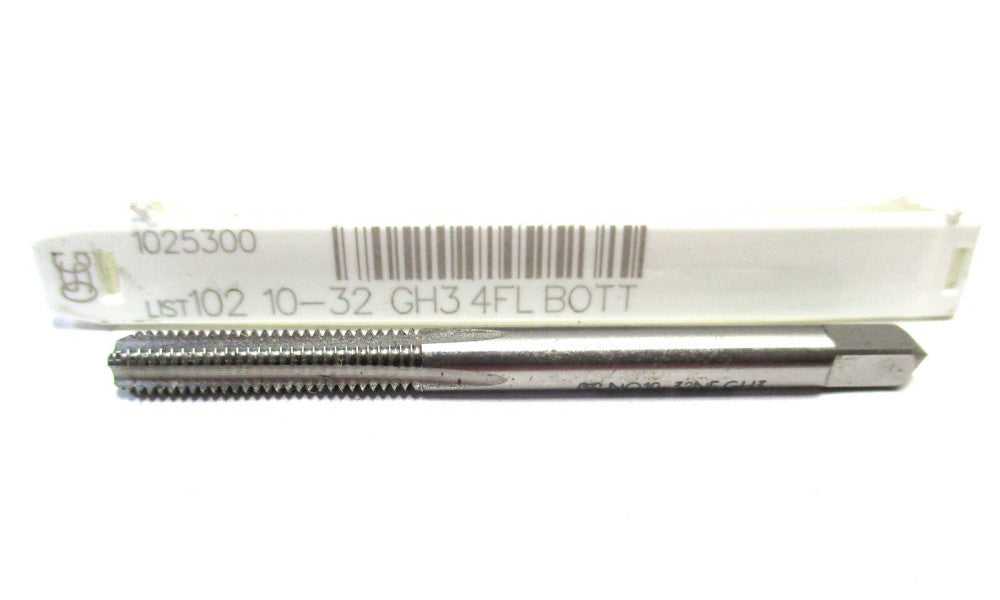 OSG (1025300) #10-32 UNF 2-3/8 OAL 2B H3 4Fl RH HSS Bottoming Standard Hand Tap
