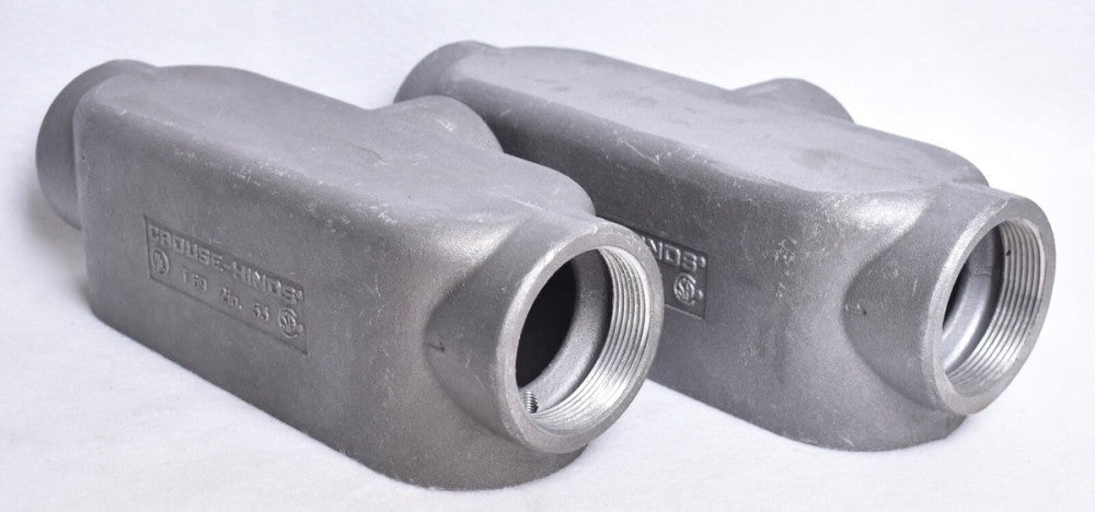 2 Count Crouse-Hinds 2" Aluminum Mark 9 Conduit Outlet Bodies  T69