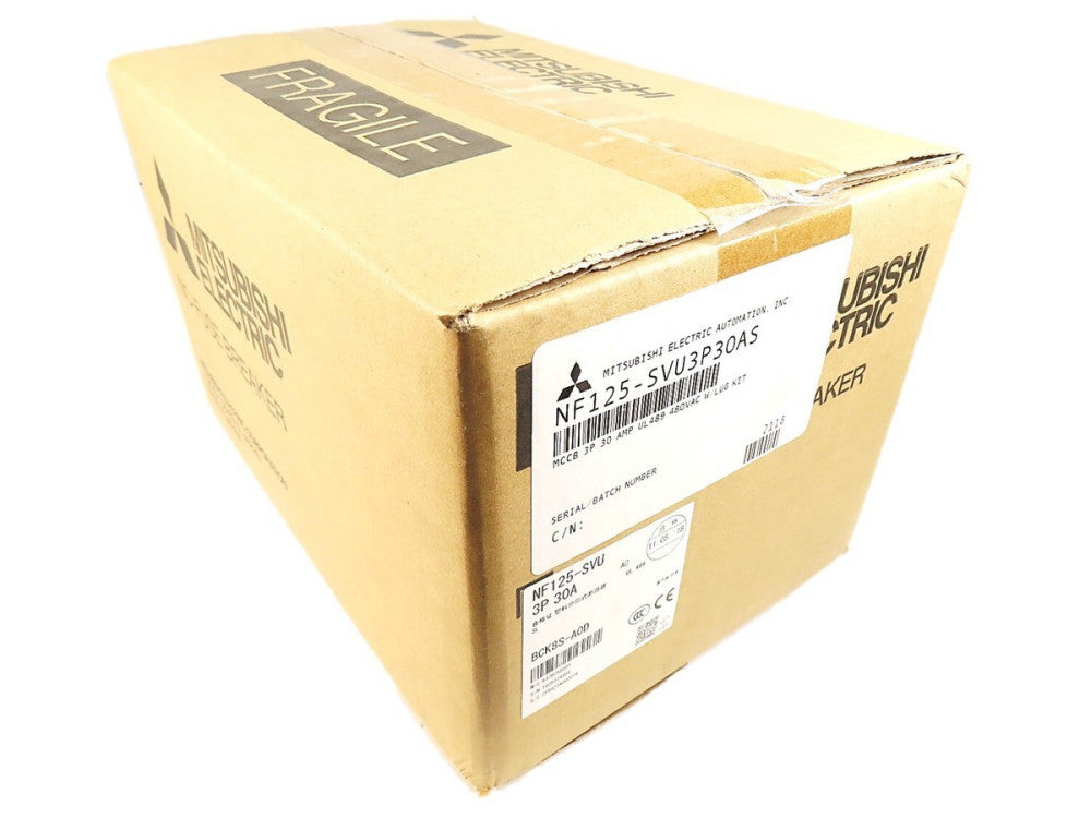 Mitsubishi NF125-SVU3P30AS Circuit Breaker 3P 30A 480VAC NF125-SVU SEALED NIB