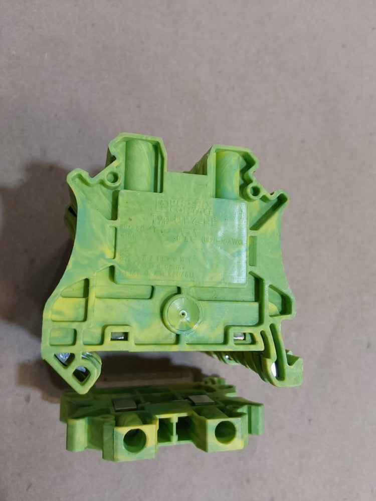 Phoenix Contact UT 4-PE Green Yellow Wire Terminal UT4PE 4PE (Lot of 10)