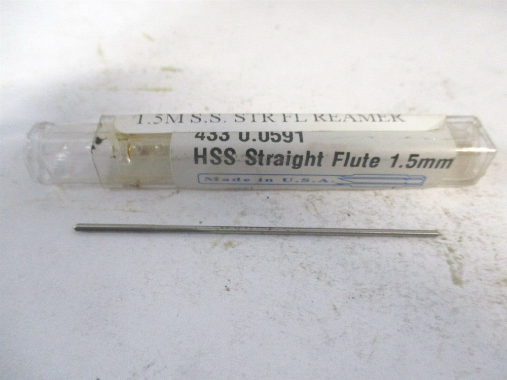 Yankee (433-0.0591) 1/2" x 2-1/2" OAL HSS 4-Flute Straight Chucking Reamer 