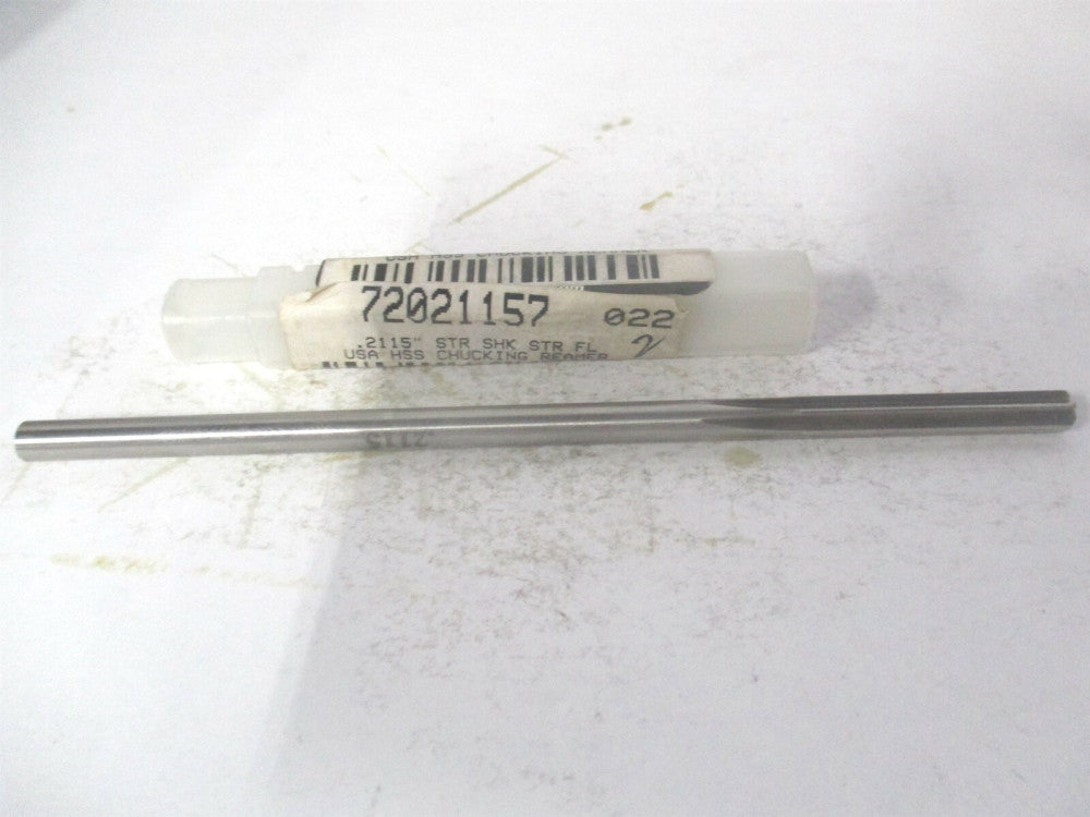(433-0.2115) 0.2115" x 1-1/4" x 5" 6-Flute Straight Shank HSS Chucking Reamer 