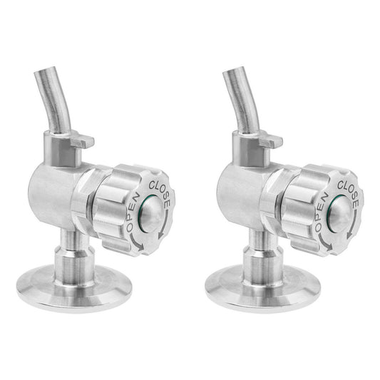 2 PCS 1.5'' SS304 Stainless Sampling Valve Beer Sampling Valve Clamp End