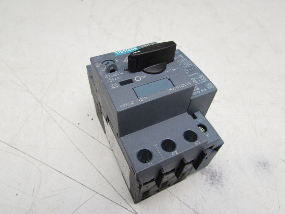 SIEMENS 3RV2111-0DA10 SIRIUS MANUAL MOTOR STARTER 600V 0.32FLA MAX NICE USED M/O