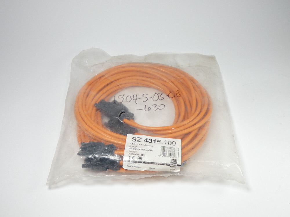 *Lot of 5* Rittal SZ 4315.100 Orange Power Connection Cable 3000mm - NEW Surp...