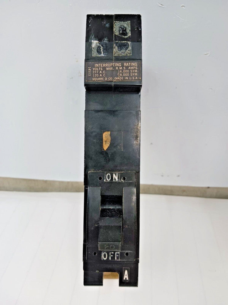 SQUARE D 20 AMP CIRCUIT BREAKER 1 POLE 277 VAC FY-14020-A