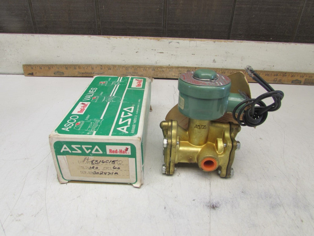 ASCO 8316C15 , SOLENOID VALVE, 120V /60hz ,3/8 PIPE ,5/8 ORIFICE,10-125 psi,NIB!
