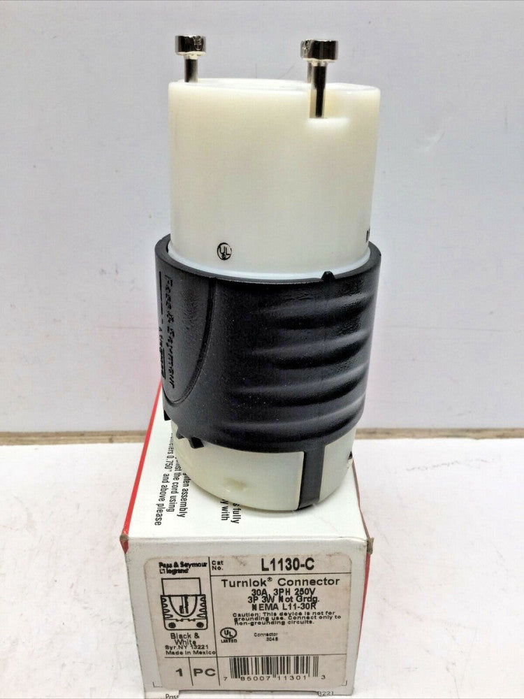 Pass & Seymour L1130-C Turnlok Connector 30A 3PH 250V 3P 3W Nema L11-30R
