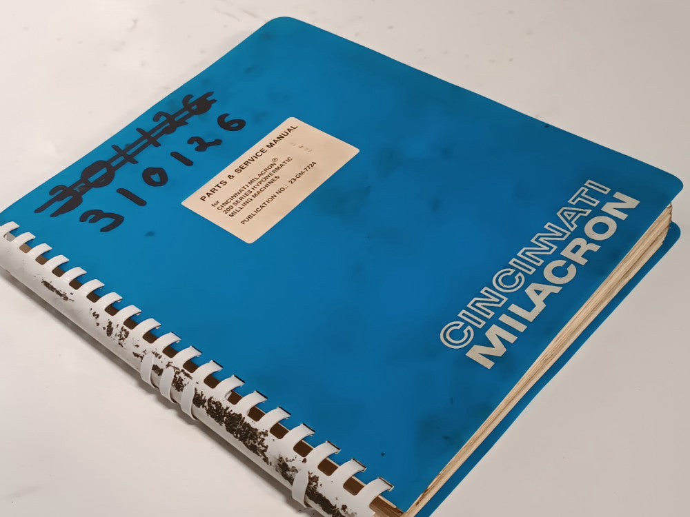 Cincinnati Milacron 200 Series Hypowermatic Parts & Service Manual No 23-GM-7724