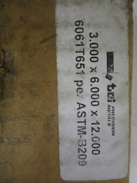 TCI ASTM-B209 METAL BLOCK 3.000X6.000X12.000 NSMP