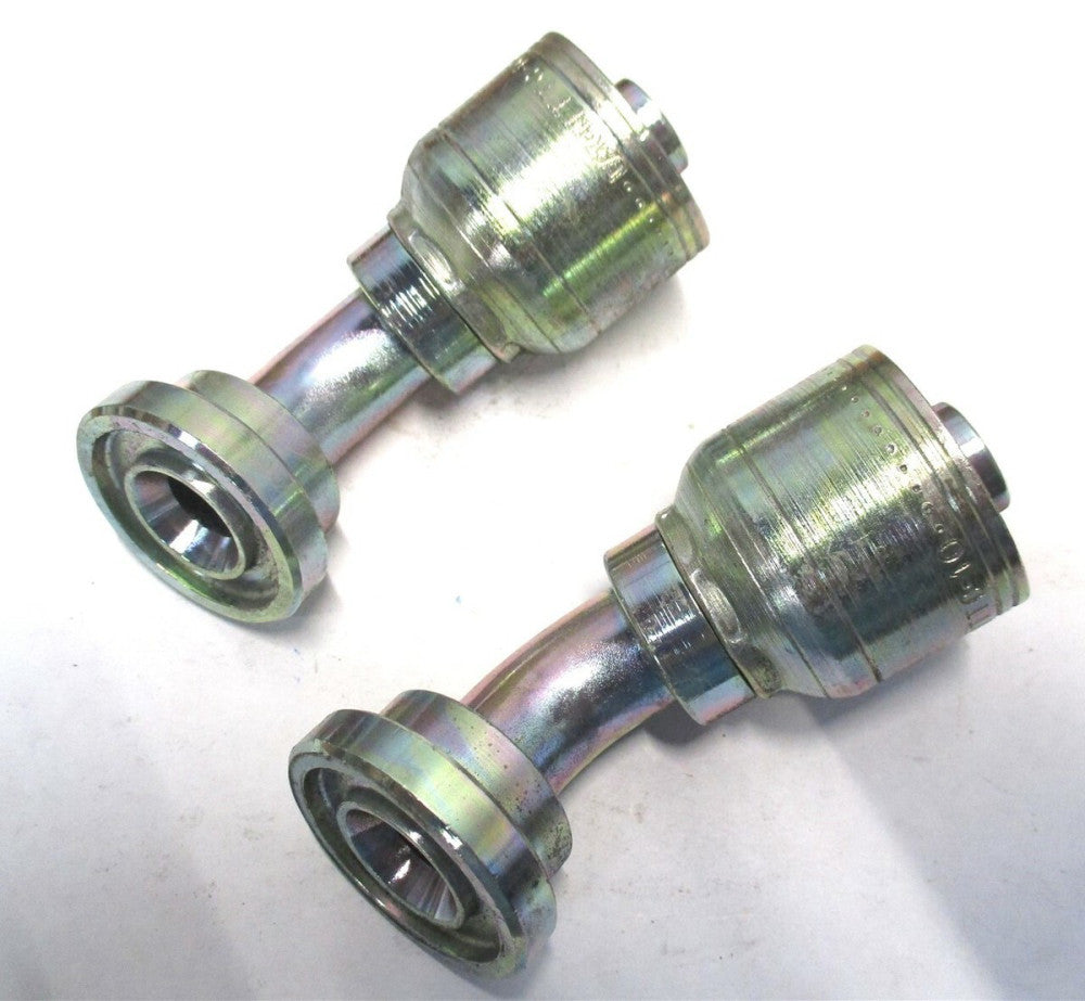 Eaton (1A10KSA10) 5/8 Hose ID x 34.2mm Flange OD 45° Steel Crimp Hose Fitting