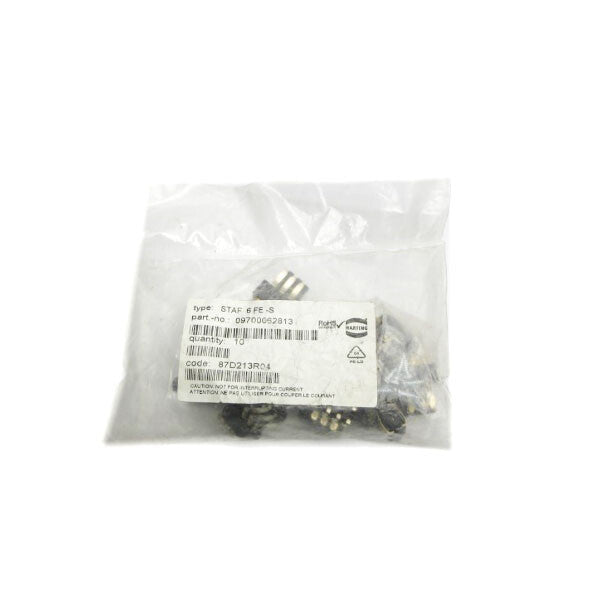 HARTING 09700062813 STAF6FE-S (PKG OF 10) NSMP
