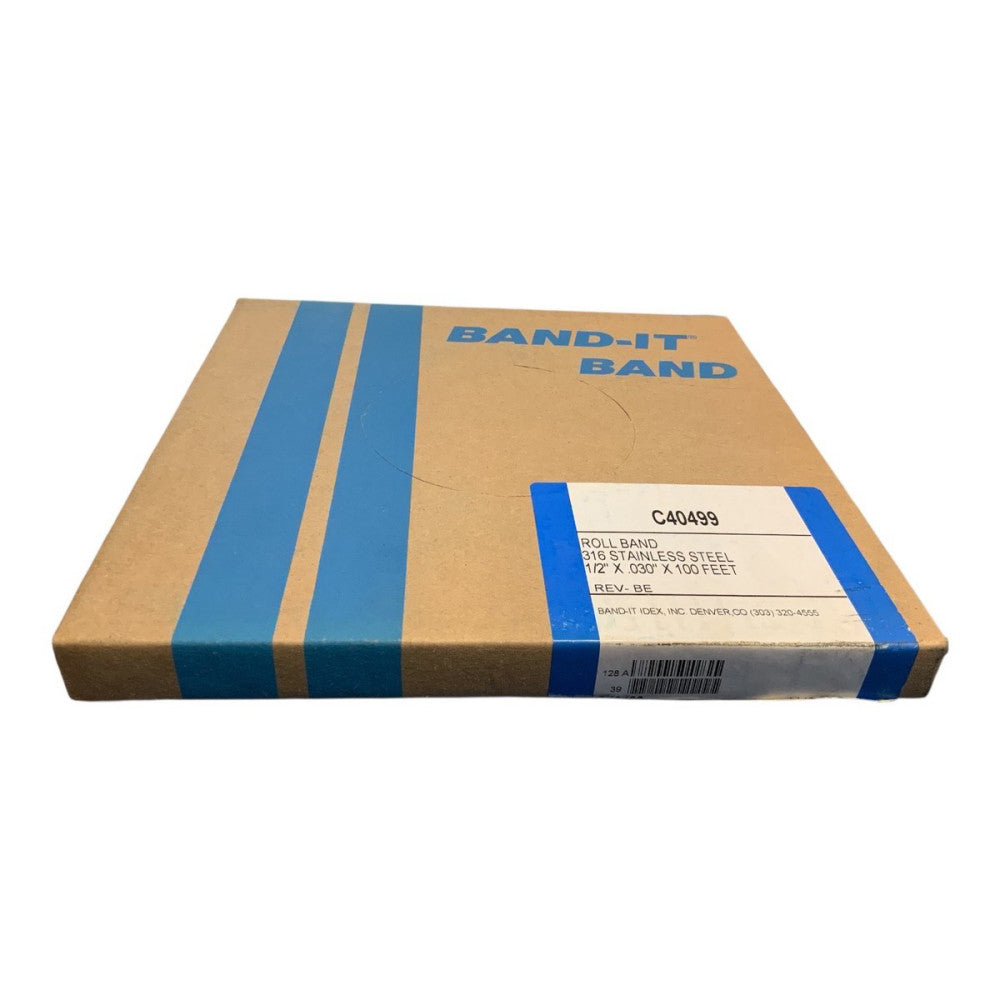 Band-It 316 Stainless Steel Band 1/2" x 100' x .030" Uncoated, C40499