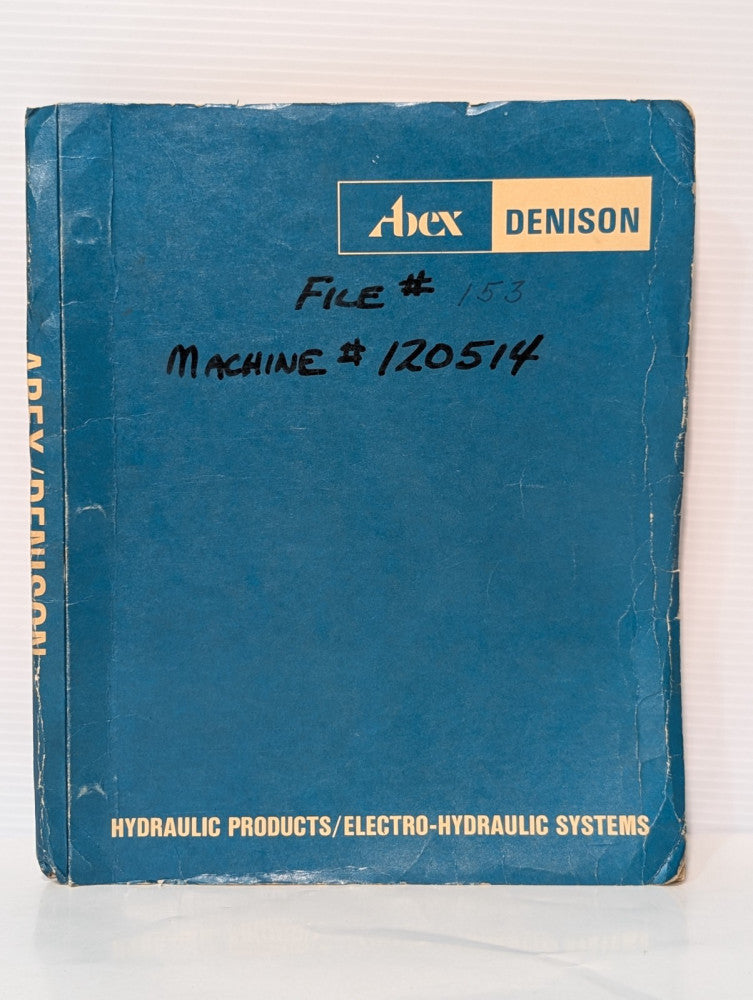 Abex Denison Multipress Operation Instructions and Service Manual