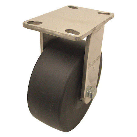 Zoro Select P27rx-Nmb060k-16 Plate Caster,3000 Lb. Ld Rating,Bk Wheel