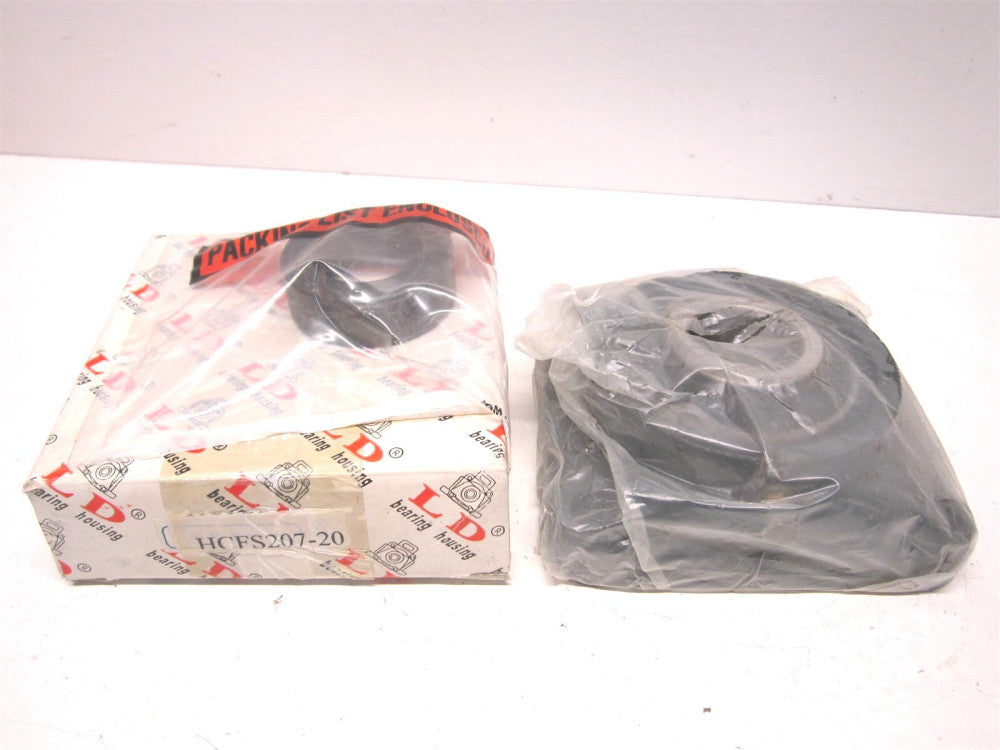 LD (HCFS207-20) 1-1/4" Cast Iron 4 Bolt Flange Bearing with Lock Collar