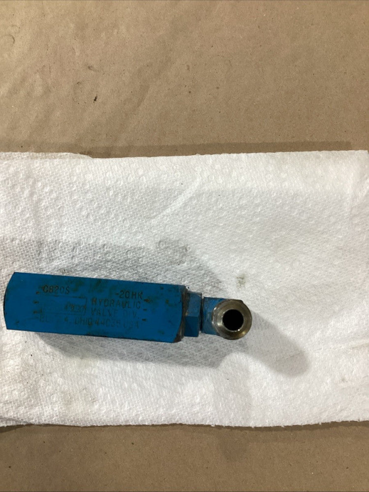 Parker Hannifin C820S : Check Valve 5000 Psi 345 Bar Max 8 Gpm 30 Lpm