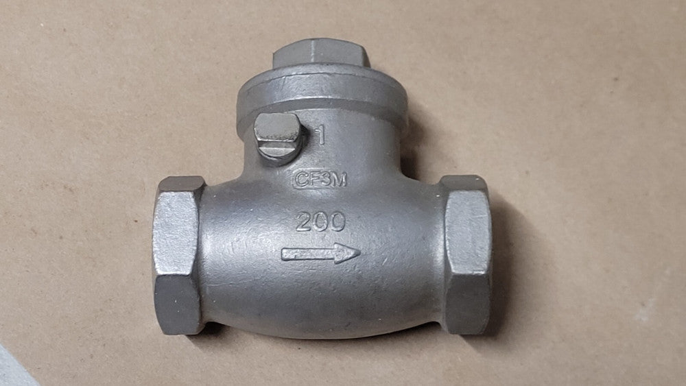 Powell 1847 C 1" NPT Stainless Steel Swing Check Valve V-218