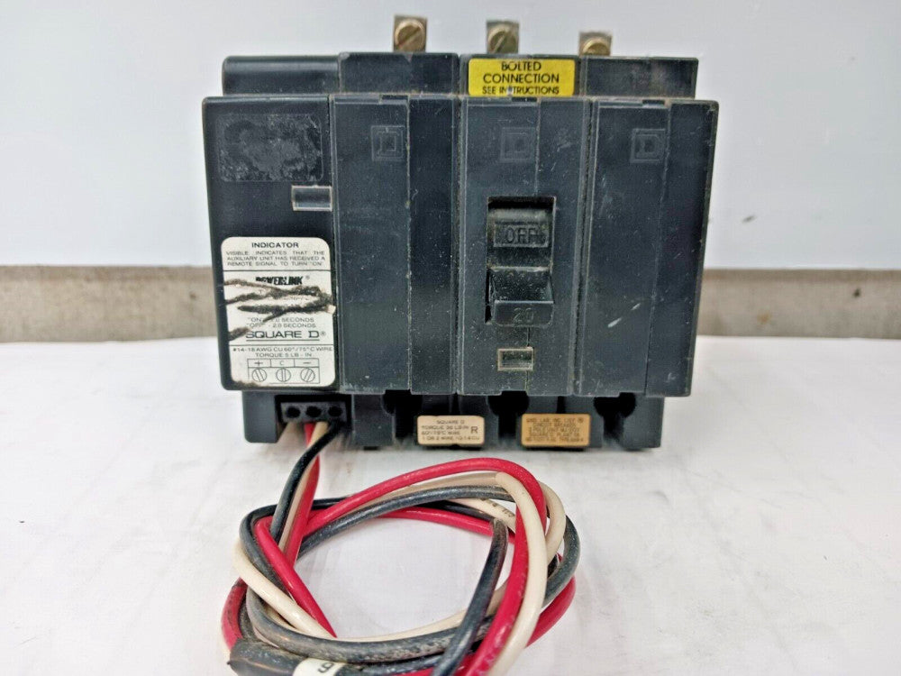 SQUARE D 20 AMP CIRCUIT BREAKER 3 POLE 480Y/277 VAC EHB34020PL