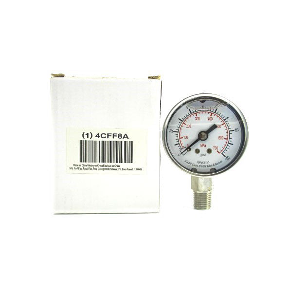 GRAINGER 4CFF8A 0-100PSI NSMP
