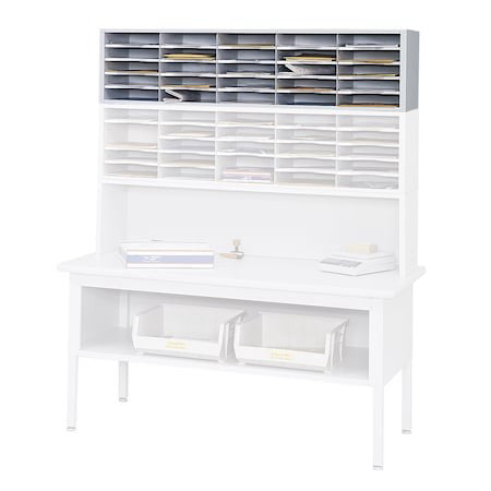 Safco 7751Gr Literature/Mail Organizer,14 1/4" H,Gray