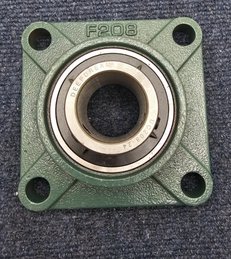 Deep Dream F208 UC208-24 / 4 Bolt Flange Mount Bearing Green