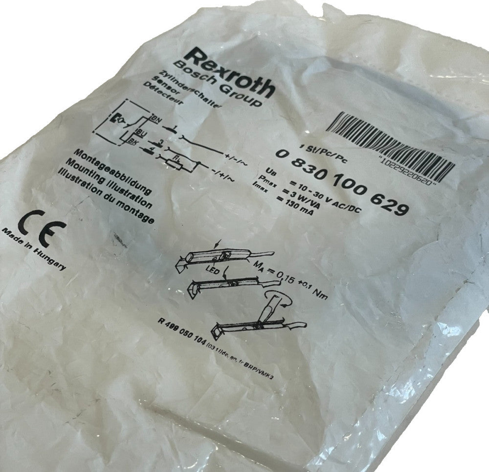 NEW REXROTH 0 830 100 629 PROXIMITY SENSOR 0830100629