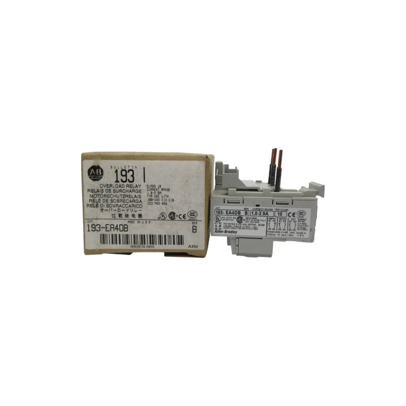 ALLEN BRADLEY 193-EA4DB SER. B 1.0-2.9A (BR/WH) NSMP