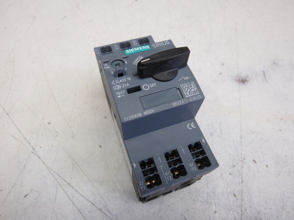 SIEMENS SIRIUS 3RV2411-0JA20 MANUAL MOTOR STARTER 1FLA 21AMP 600V NICE M/O!!