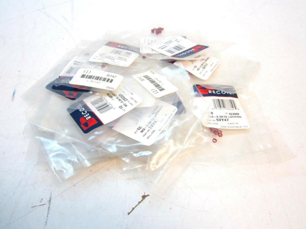  Recoil RH Metric Coarse M3 x 0.5 Screw Locking Helical Thread Inserts - Qty 190