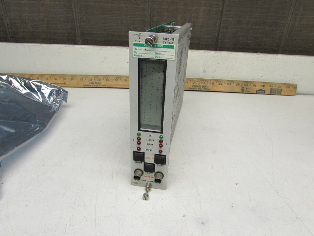 BENTLY NEVADA 3300/16-02-01-02-00-00-00 ,DUAL VIBRATION XY/GAP MONITOR, TAKEOUT!