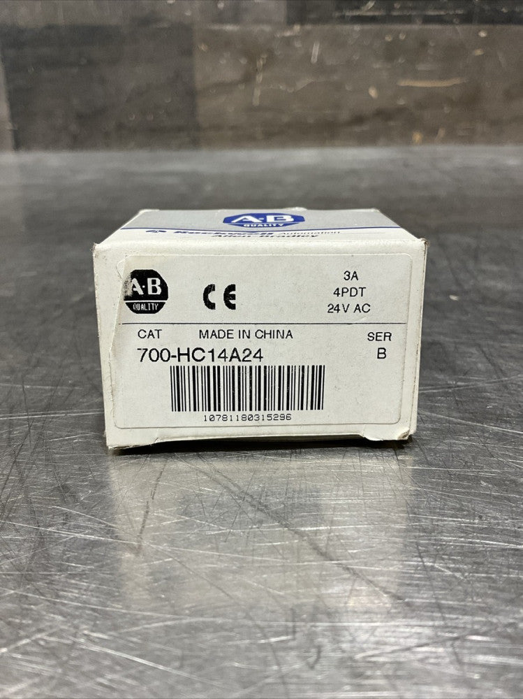 Allen Bradley 700-HC14A24 Series B Relay, 24V AC, 50/60 Hz, 1/10 HP, NOS Surplus